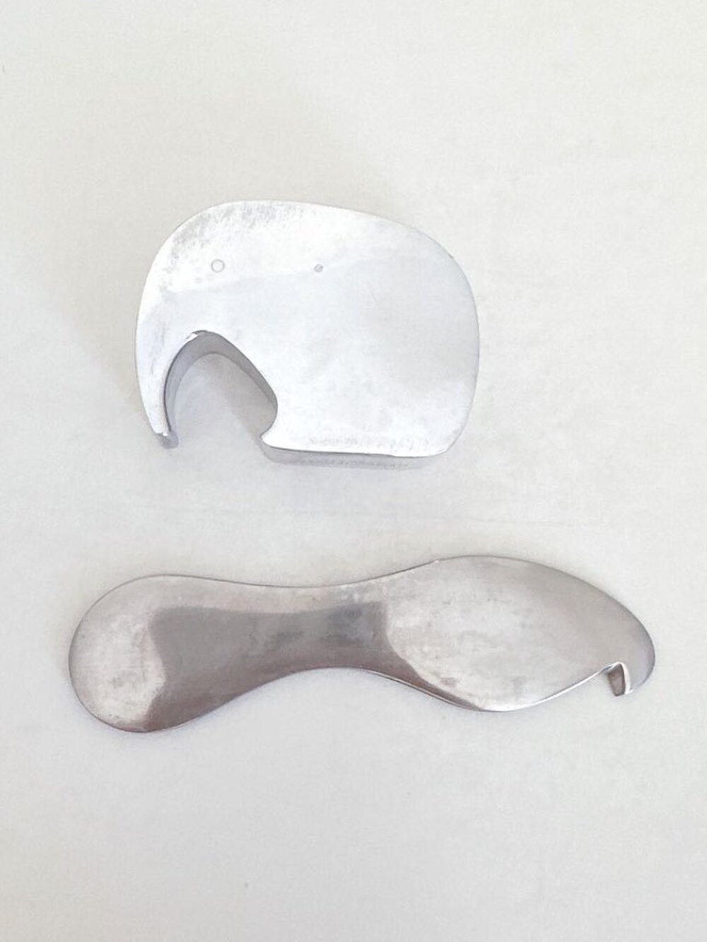 GEORG JENSEN DENMARK ELEPHANT BOTTLE OPENER & STAINLESS STEEL BOTTLE OPENER
